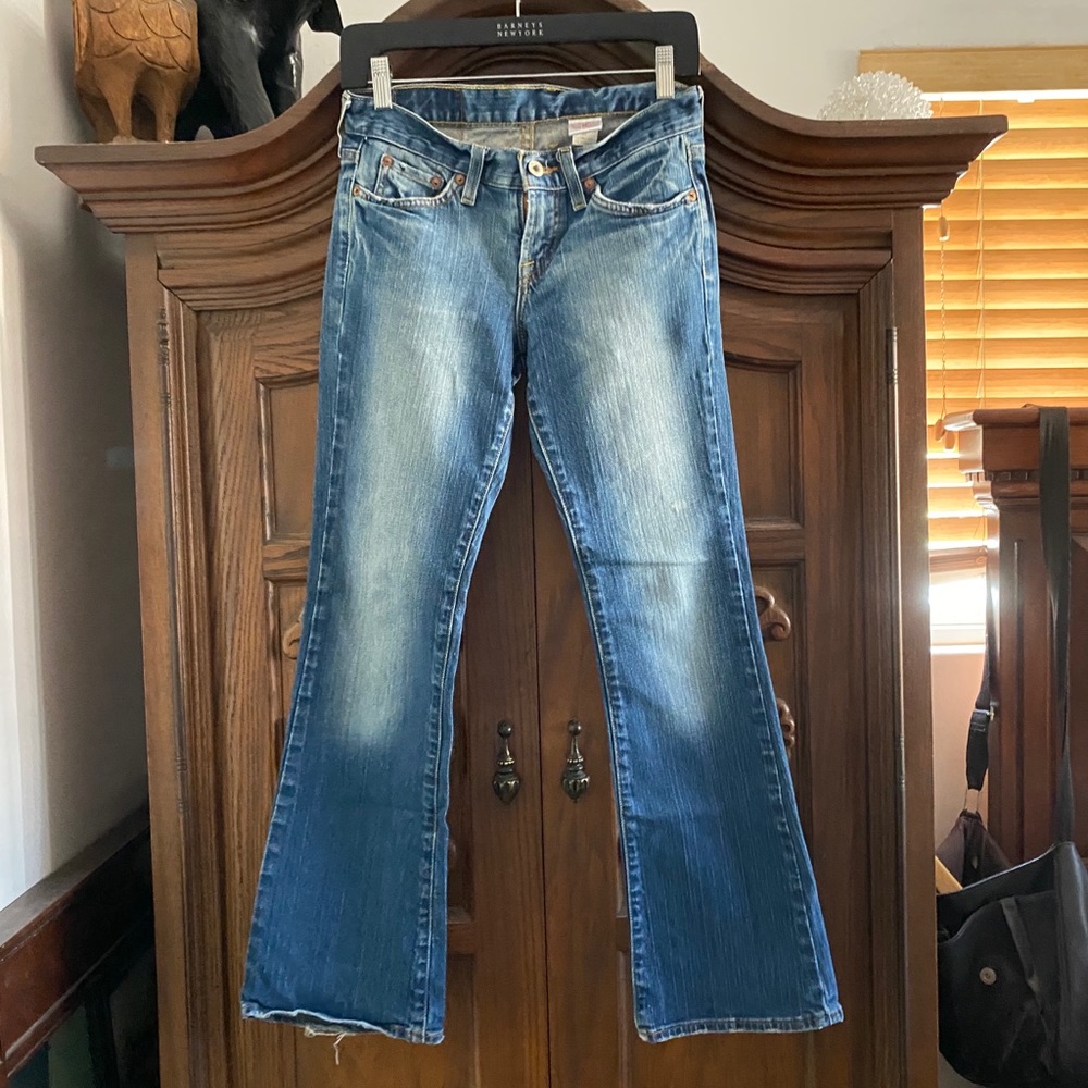 lucky brand dark wash flare jeans